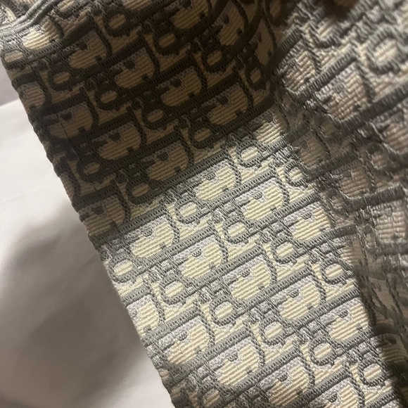 CD logo book tote large oblique blue grey new without tags - Picture 6 of 14